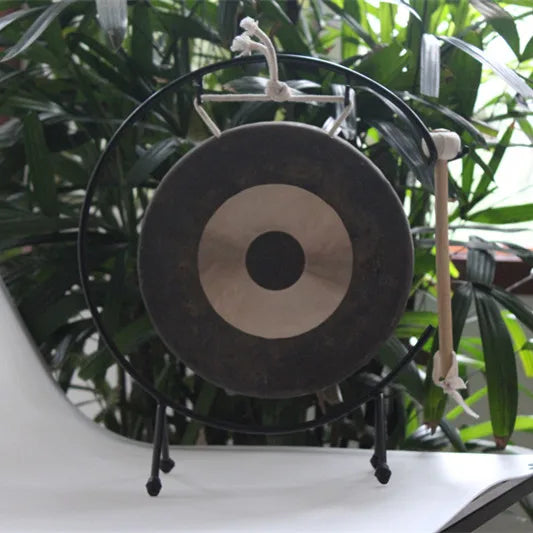 NEW Arrivals Tibetan Traditional Gong 8Inch Chau Gong and C-Stand Mini Gong Free Wooden Mallet included
