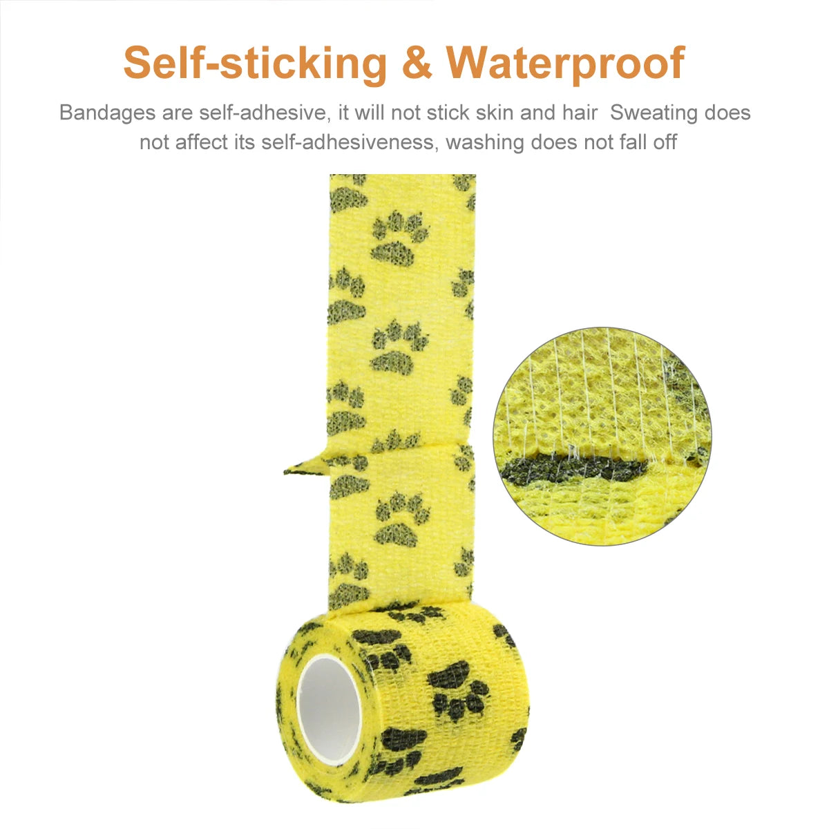 24 Rolls Dogs/Cats Elastic Bandage Self Adhesive Bandage Wrap Cohesive Tape Vet Wrap for Dog Cat Horse Pet Animals Ankle Sprains