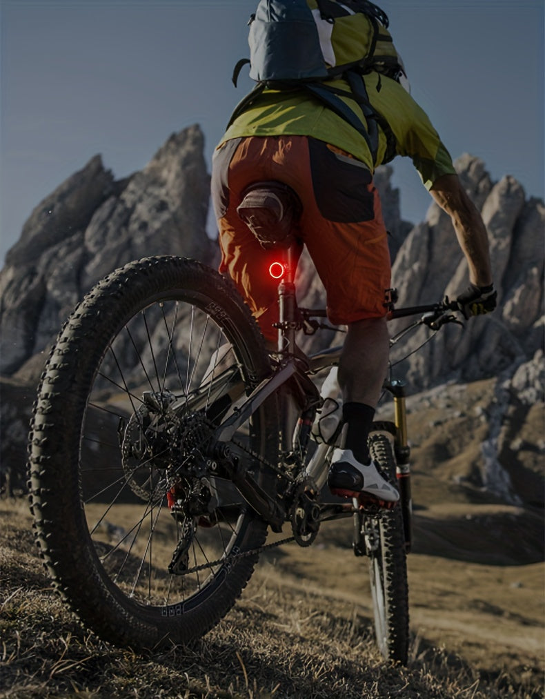 NEW Smart Bike Rear Light, Auto Start Stop Brake Sensing LED Charging Cycling Smart Bicycle Taillight Bicycle Lighting Accessories Sports Supplies