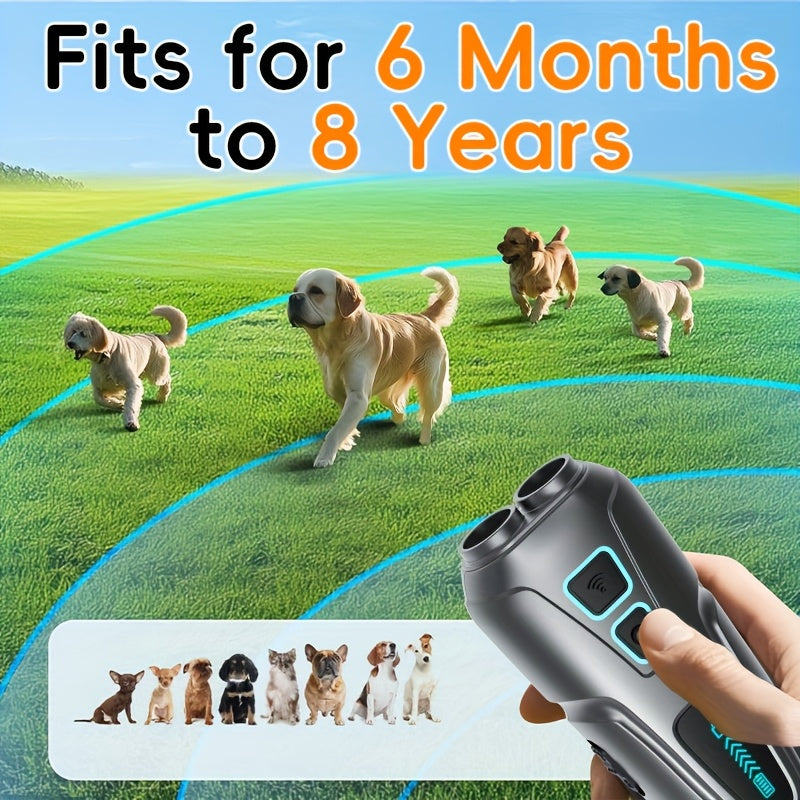 Profession Soundwave technology Dog Repeller Outdoor Safety Device Deterrent Device Anti Barking Stop Control Bark Training High Power Dog Repellent with LED Flashlight, Pet Behavior Correction, Durable Construction, Pet Trai