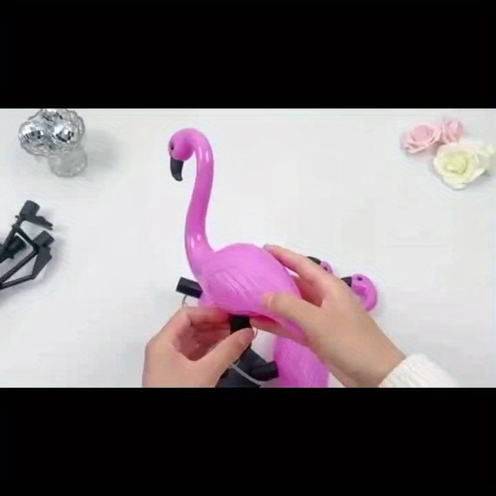 3 PCS Set Solar Flamingo Lights Solar Garden Lights Outdoor Decoration, Flamingo Garden Decoration, Birthday Christmas New Home Gift, for Patio Lawn Walkway Channel
