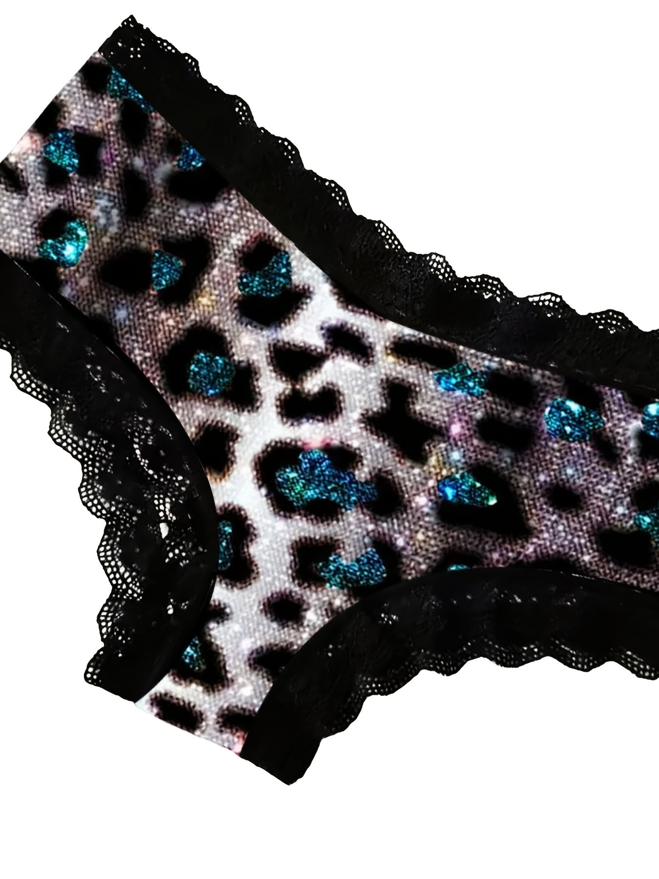 8 PCS Set Random Women's Panties Featuring Sexy Leopard And Lace Trim, Perfect for Ladies Underwear Sets Lingerie Apparel Supplies