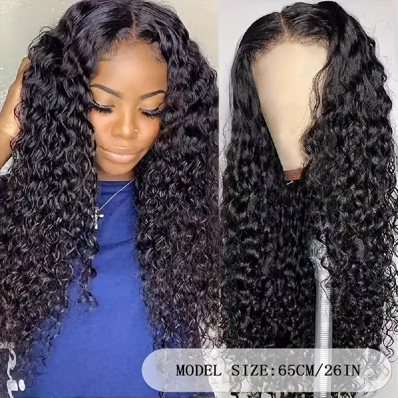 NEW 66.04cm Women's Black Afro-Curly Lace Front Hairpiece with 13x4 Lace Front & Center Part - Heat-Resistant Fiber, Look for Everyday & Special Events - Easy Maintenance Synthetic Wig, Versatile Hairpiece, Elegant Hairstyle,