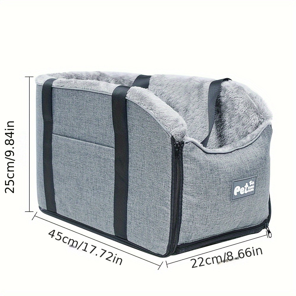 Pet Car Cat and Dog Bed, Car Center Console Organizer, Cat Bed, Car Mat, Seat Cover, Pet Travel Tote Bag, Suitable for Small to Medium-Sized Pets