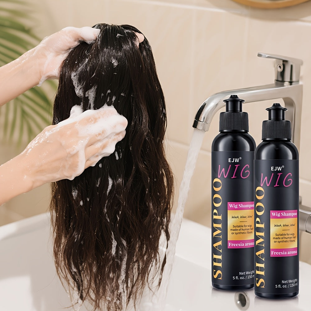 150ml Wig Shampoo with Keratin, Cleanses Wigs for a Smoother and Shinier Finish, Suitable for Fiber Synthetic Wigs and Artificial Hair Care Tool, Hair Wigs, Hair Wigs for Women, Wig Shampoo And Conditioner, Wig Shampoo And Ha