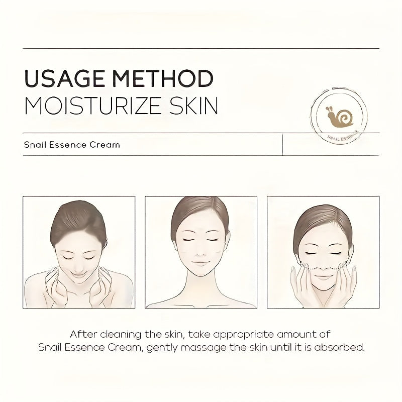 Korean Snail Collagen Hydrating Cream, Tightening And Lifting, Deeply Hydrating, Illuminating, Makes Skin Appear Younger And More Radiant, Includes Hyaluronic Acid, Retinol, Vitamins C And E, Refreshing And Non-Oily, Appropri