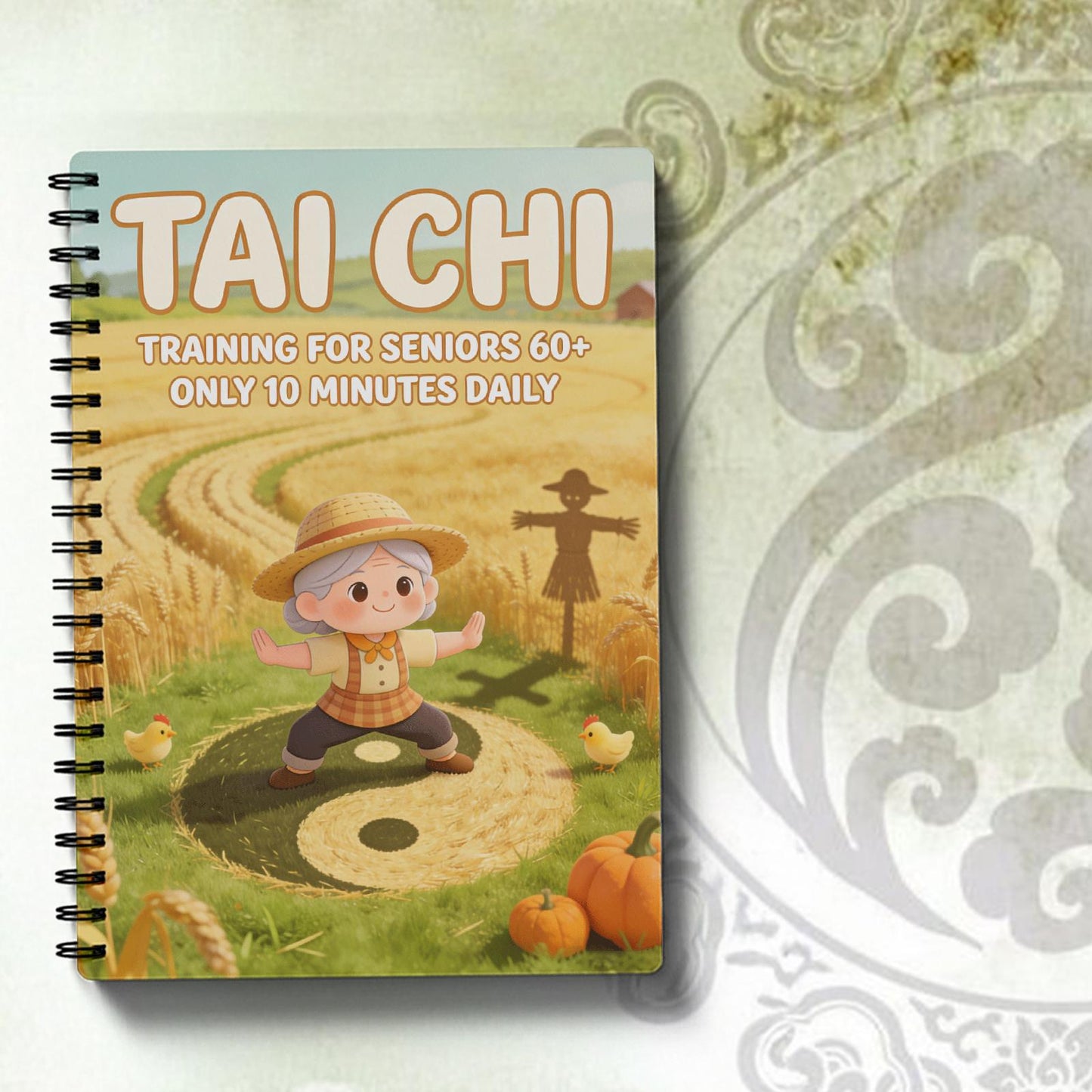 NEW Arrivals For Home Gym Tai Chi Practice Book for Seniors and Beginners | Spiral-bound, Progressive Practice Pages, Daily Exercises, Gentle Movements, Women Men Sports Accessories