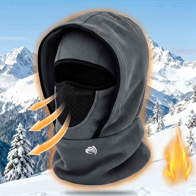 Men's Thermal Face Mask - Full Face & Neck Coverage Winter Skiing, Snowboarding, Outdoor Activities - Cold Weather Beanie Hooded Cover for, Commuting - Warm for Cold Seasons Sports Apparel Accessories