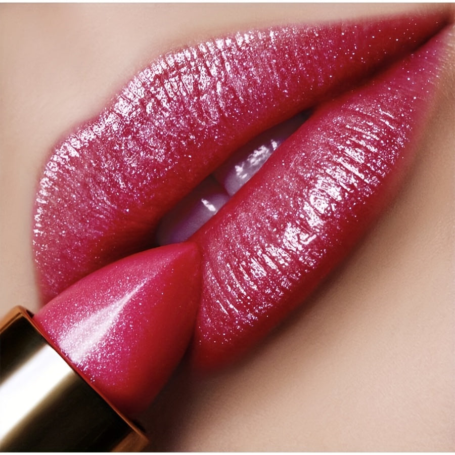 Waterproof Lipstick, Non-Sticky, Colorful, Long-lasting Makeup, Pearlescent, Sparkling, Suitable for Beginners, Lip Gloss Women Make-Up Accessories