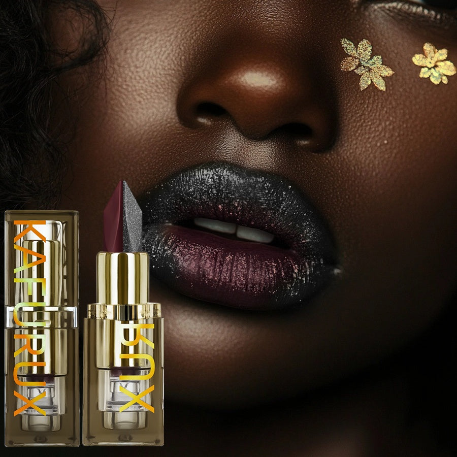 Red & Black Two-Tone Lipstick - Waterproof, Sweatproof, High Pigment, Long-Lasting Makeup for All Skin Types, Shiny Finish, Beauty Lipstick| Bold Lipstick| Sleek Lipstick