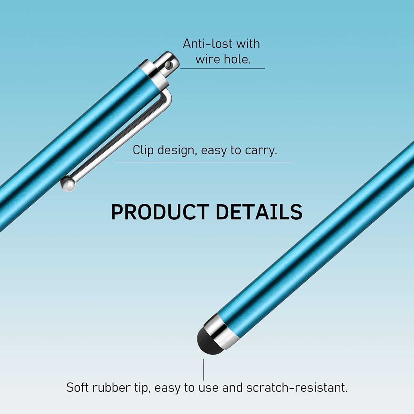 NEW Arrivals 6 Pack Set of Universal Stylus Pens: Compatible with iPad, iPhone, and Samsung Touch Screens Computer Accessories Tools Sets For Home and Office Supplies
