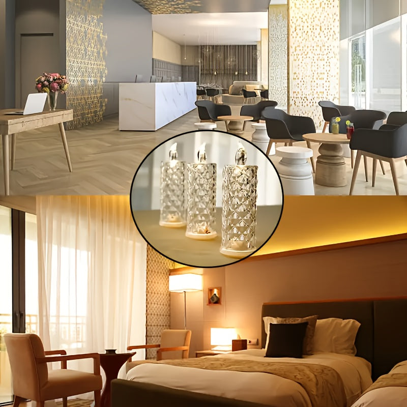 NEW 6PCS Set LED Pillar Candles - Battery-Operated, Flameless & Effortless Glow - Perfect for Proposals, Anniversaries, Weddings, Christmas - Safe & Long-Lasting - Eternal Romance, Effortless Lighting, Candle Lighting