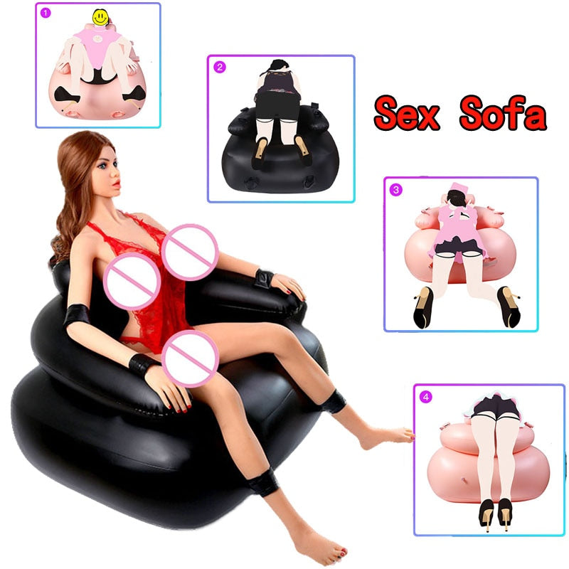 Female Masturbation Inflatable Sex Sofa Sexy Toys For Couples Sexo Positions Assistance Chair BDSM Sex Furniture With Vibrator