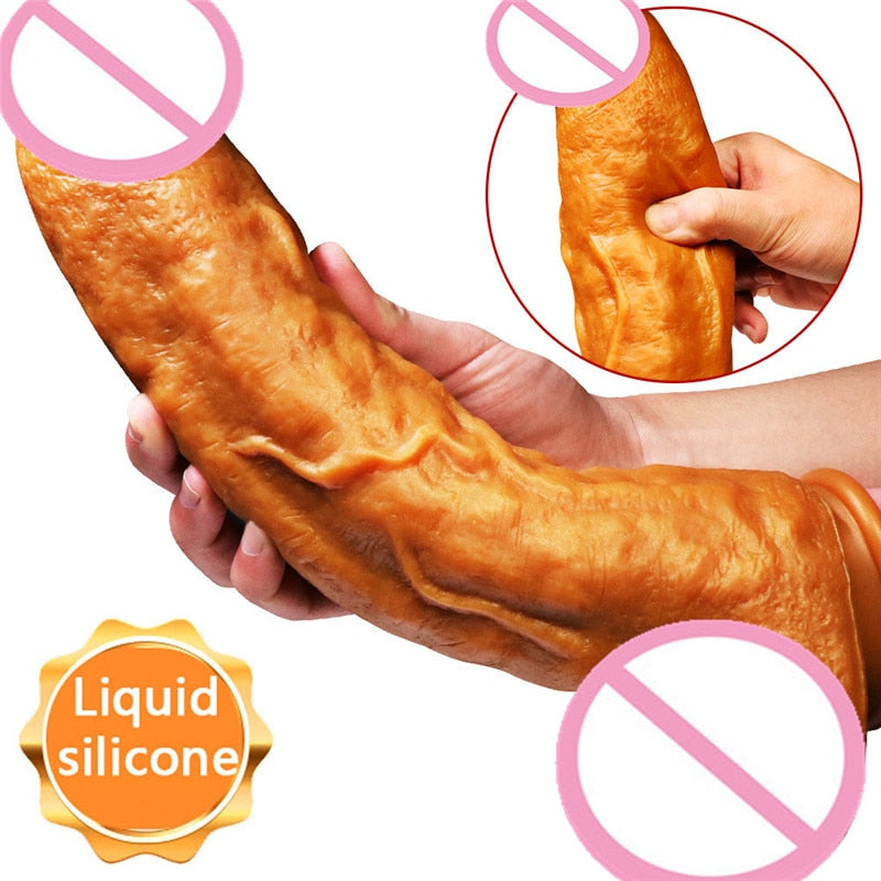 Sex Shop New Super Soft Realistic Penis Dildo Sexy Huge Dildo Double-layer Silicone Suction Cup Dildos For Women Big Dick
