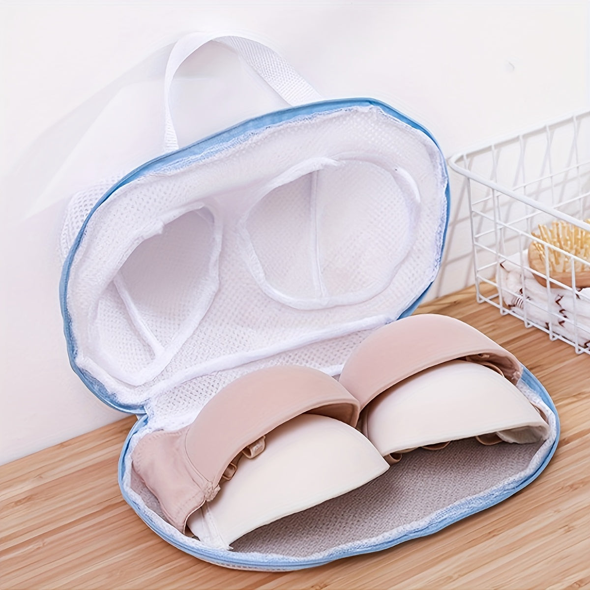 A Bra Washing Bag - a Durable Mesh Laundry Protection Bag with a Zipper Closure, Suitable for Delicate Garments, Lingerie, And Socks, Laundry Bags