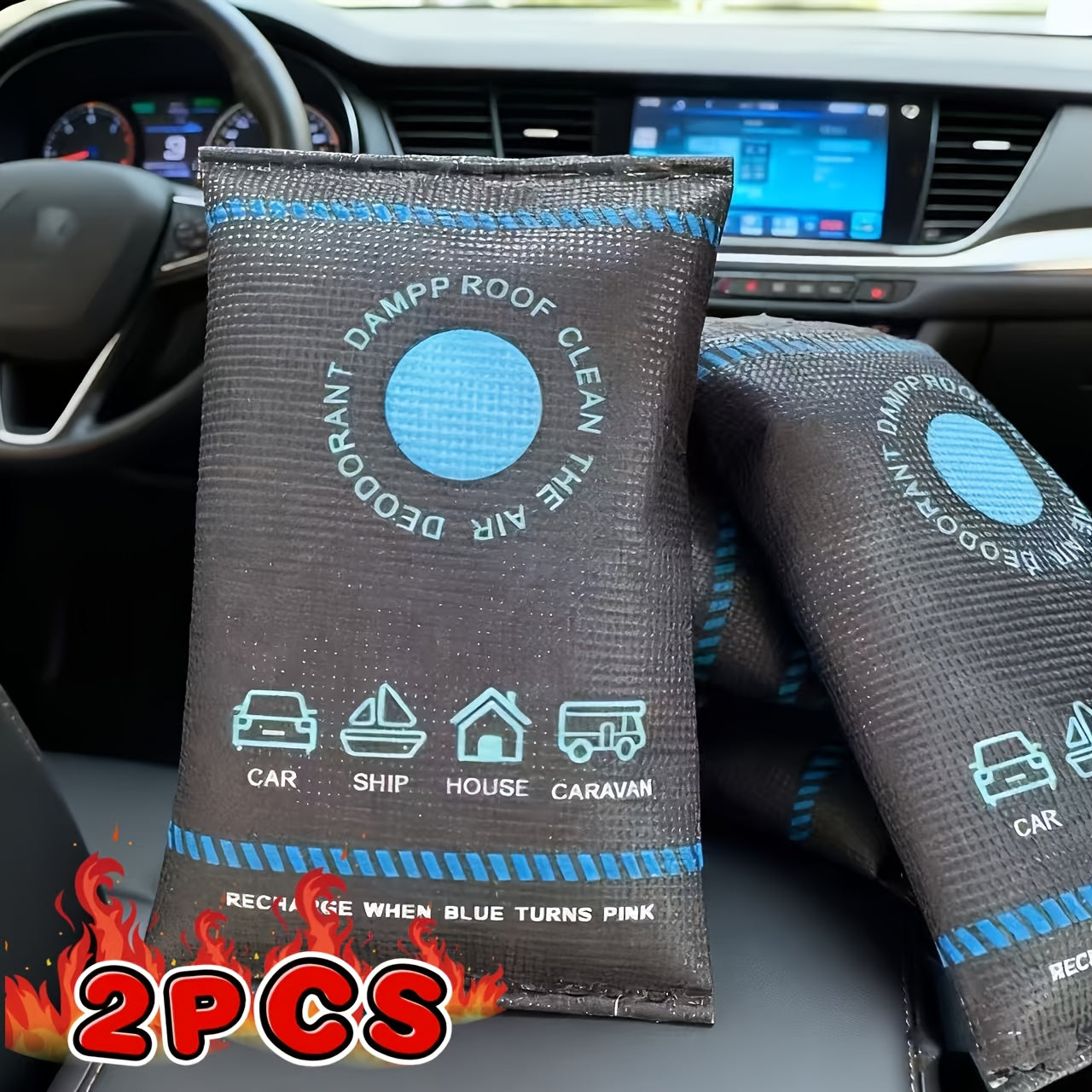 2pcs/3pcs Dehumidifier Packs for Home, RVS, Cars, and Boats | Silicone Moisture Absorbers, No Electricity Needed
