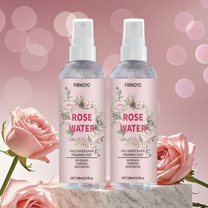 2pcs Rose Water Spray for Face, Hair, Body - 100% Hydration, Skincare Mist for Sensitive & Dry Beige, s & (Sensitive Scalp), Postpartum Care, Travel-Friendly Moisturizer (All Beige Types, 3.4fl.oz Each)