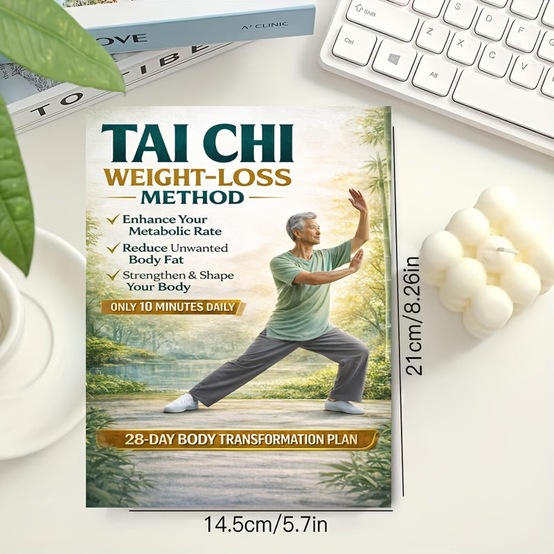 Tai Chi Weight Loss and Body Shaping Method: 28-Day Fat Burning and Sculpting Plan | 10-Minute Daily Home Workout | Zero-Impact, Low-Impact, Knee-Friendly | Improves Posture and Balance | Strengthens Core and Stamina, Boosts