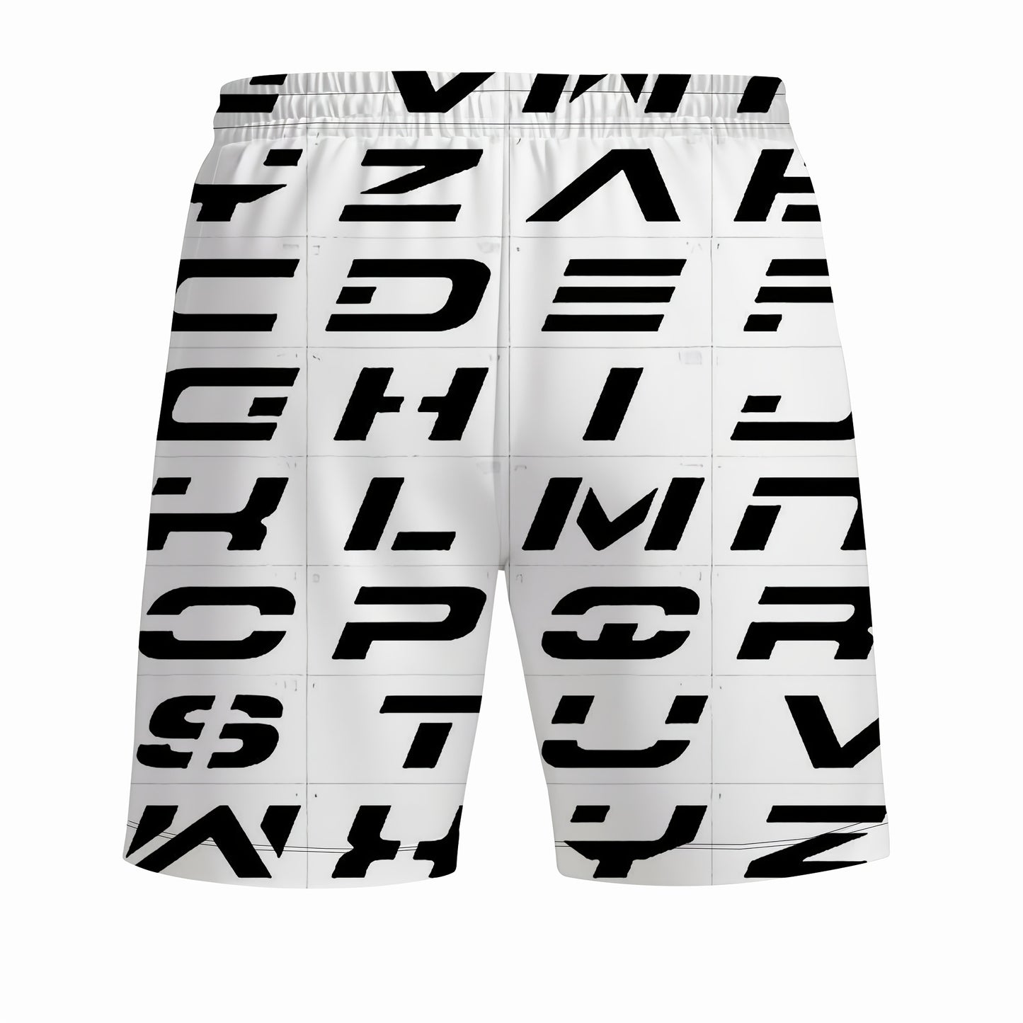 UK 42-56 Plus Size Men's Summer Casual Shorts Featuring Bold 3D Letter - Lightweight, Breathable Fabric Ideal for Beach, Vacation, and Outdoor Activities. Modern Beachwear, Summer Sport Shorts