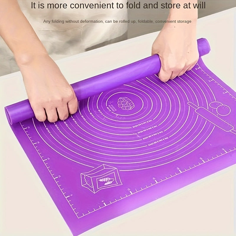 NEW Large Non-Slip Baking Mat with Measurement Marks | Durable Pastry Board Compatible with Cookie Sheets, Ideal for RV Stoves, Outdoor Activities, Christmas, New Year Gifts, Essential for Service