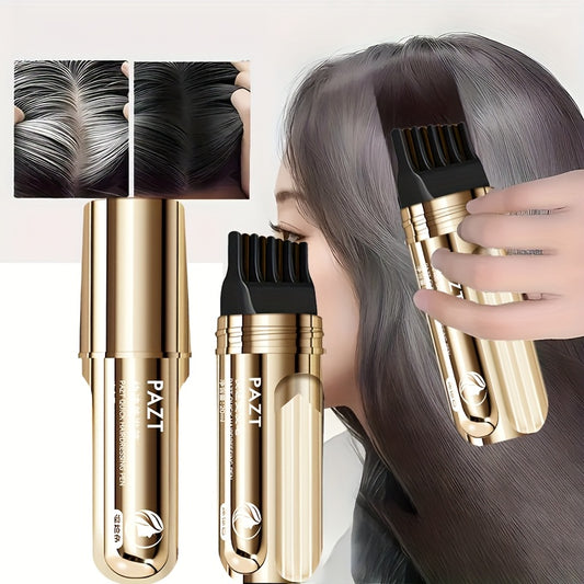 Portable Hair Color Stick with a Serrated Comb - Quick Temporary Gray Coverage, Waterproof And Sweatproof, Suitable for All Hair Types, Designed for Adults, Instantly Covers Gray Hair, Hair Color Stick, Stylish Packaging, Dur