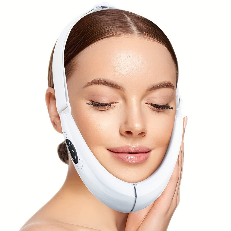 Portable V-Face Massager, V-Line Facial Lifting Device, USB Rechargeable Facial Massager - White, a Gift for a Friend