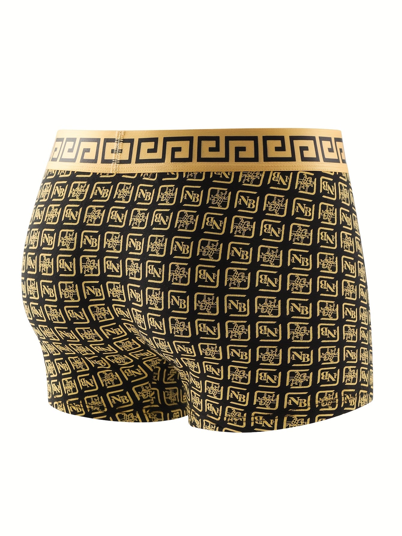 10pcs Men'S High Stretch Breathable Boxer Briefs, Polyester Spandex Shortie Panty with Print Pattern for Casual Wear