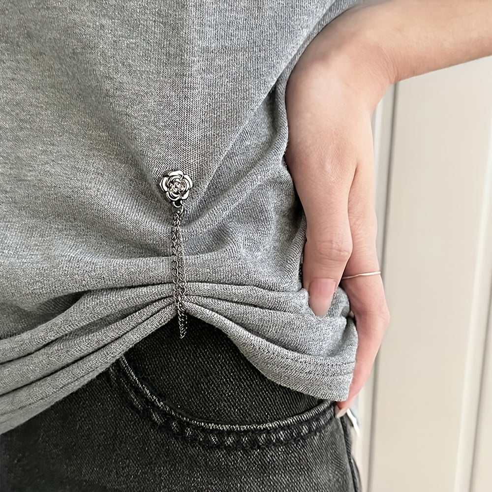 3 PCS Set Featuring Camellia Design with Fixed Sleeves, Pants Designed to Prevent Dragging on The Floor, Length for The Outfit, And a Length Adjustment Buckle
