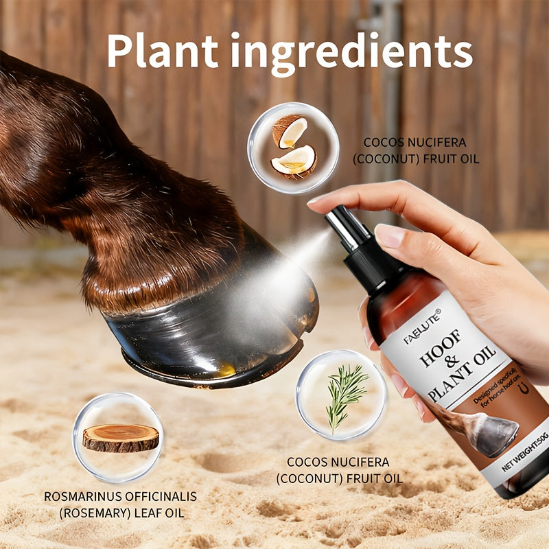 Horse Hoof Oil for , Cracked Hooves - Deep Nourishing & Restorative Formula with Natural Botanical Oils, Long-Lasting Moisture & Shine, Strengthens Hoof Wall, Prevents Splits & Cracks, Easy to Apply, Ethically Made Care for A