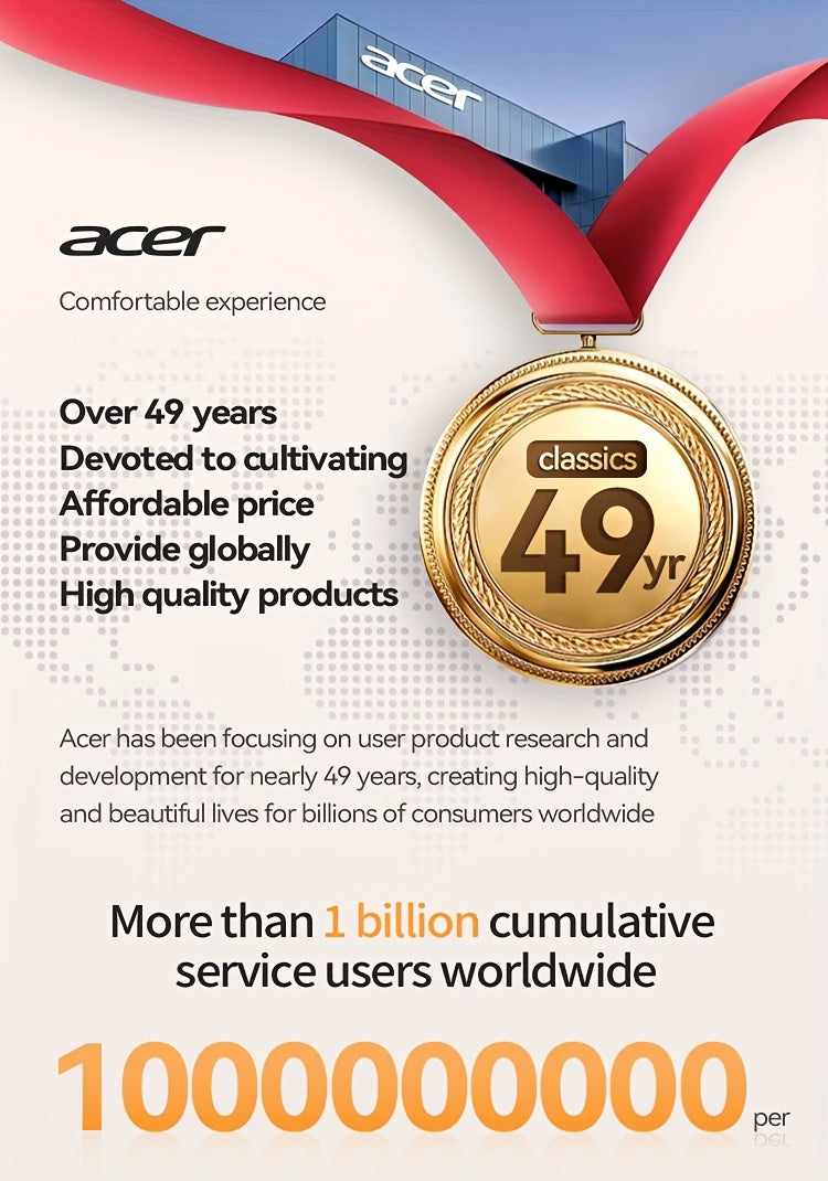 Original Acer Official Genuine Product] In-Ear Design | TWS Wireless Earbuds | Stereo | Deep Bass | Low Latency for Calls | Comfortable Fit (For Study/Business/Sports/Running/Fitness) | Portable Design | Multi-Device Compatib