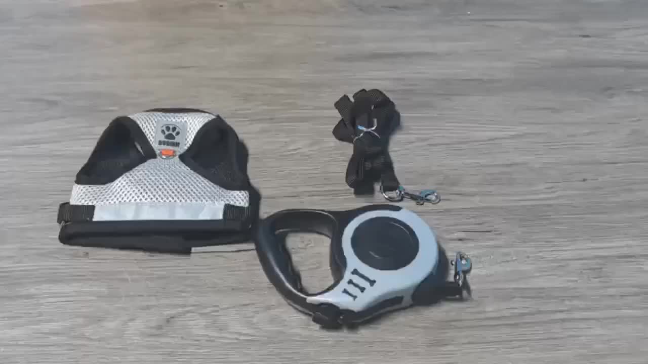 XS/S/M Size Cat and Dog Leash Set, Vest-Style Pet Harness with Anti-Escape Leash, Suitable for Cats and Dogs, Breathable Mesh Leash, Anti-Breakaway