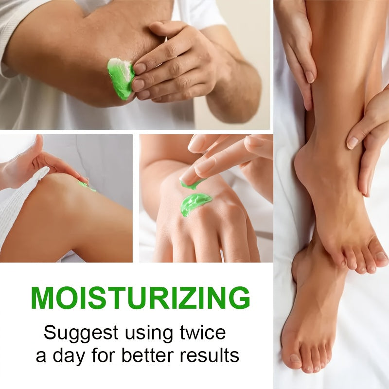 2 PCS Set Tea Tree Oil Foot Cream, Enriched with Vitamin E, Aloe Vera, and Mint, Effectively Moisturizes Dry, Rough, and Cracked Skin, with a Long-lasting Fresh Fragrance. Foot Care Formula Contains Plant-derived Squalane