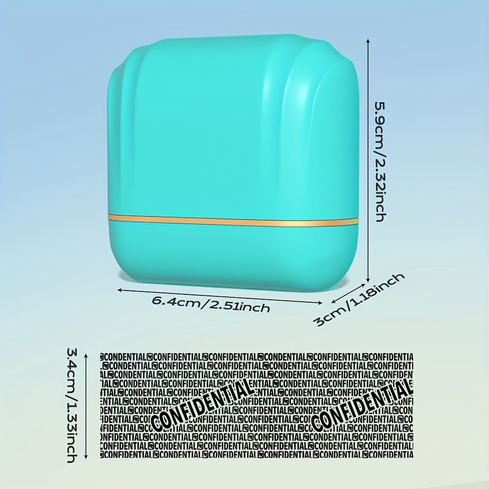 Wide Format Large Privacy Large Size Roller Stamp + 3 Refill Cartridges for Address Blocking and Confidentiality Protection