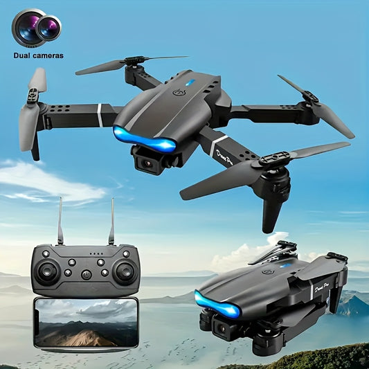 Popular in Tik-Tok E99 Pro Folding Drone with Altitude Hold for Stable Flight, Easy to Operate, Suitable for Beginners and Aerial Photography Enthusiasts, Features Wi-Fi Function, Optical Flow Hovering, Indoor/Outdoor Foldabl