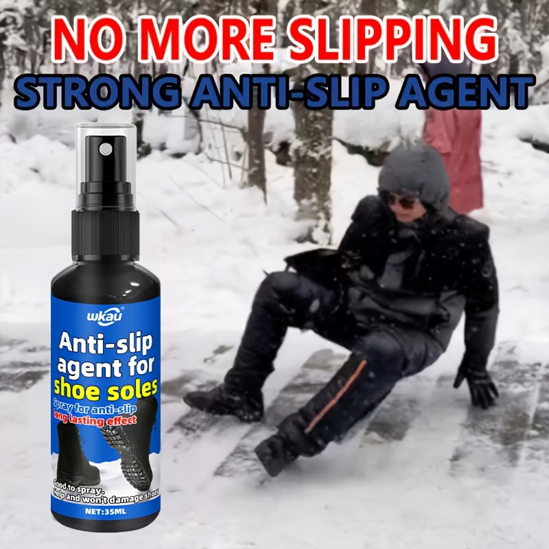 NEW Portable Anti-Slip Shoe Spray - Transparent Grip Enhancer for Rain, & Ice - Easy-to-Apply Stability Spray for Sneakers,, Footwear - Carry- Formula for Wet/Snowy Days & Winter Sports Accessories