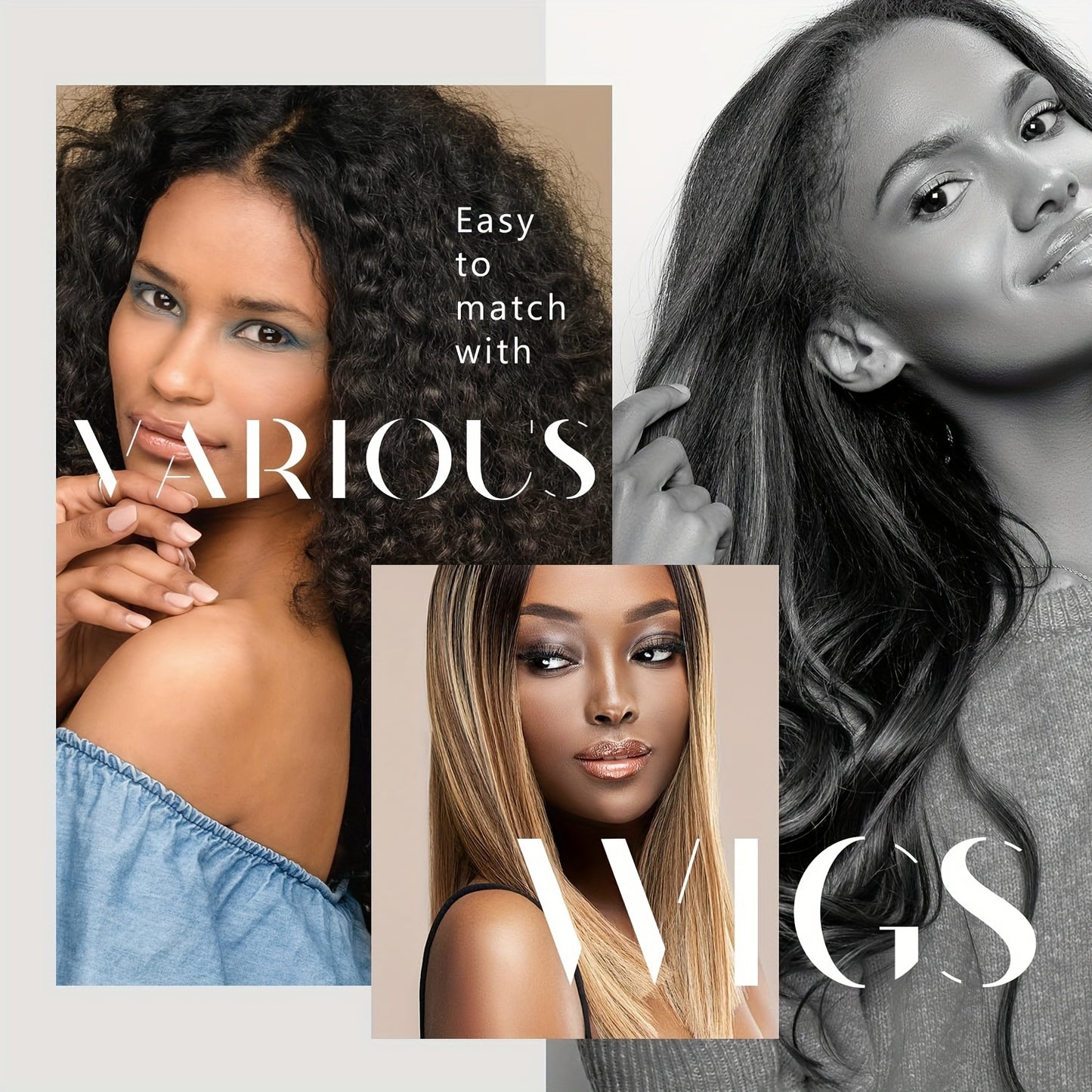 3pcs Velvet Hair Ties Set - Exclusive Female Hair Accessories, Comfortable Breathable Non-Slip Bands Suitable for Headpiece Fixing - Can Be Used for Headpiece Stand / Head Model Display