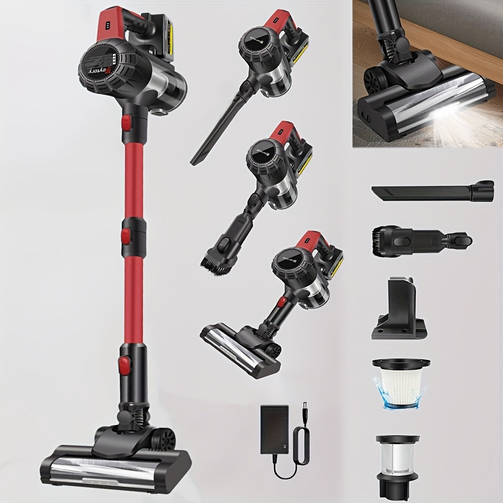 Stick Vacuum Cleaner, Cordless Household Vacuum Cleaner 3-In-1, Multifunctional Car Portable Vacuum Cleaner, Powerful Suction High-Power Vacuum Cleaner, Lightweight And Detachable.