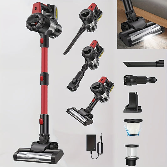 Stick Vacuum Cleaner, Cordless Household Vacuum Cleaner 3-In-1, Multifunctional Car Portable Vacuum Cleaner, Powerful Suction High-Power Vacuum Cleaner, Lightweight And Detachable.