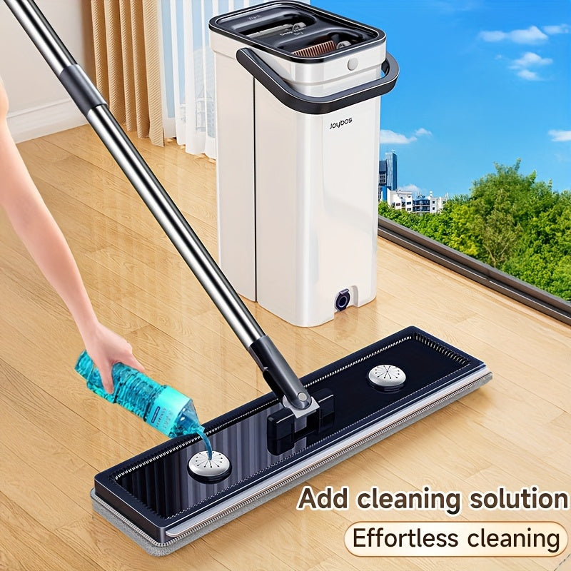 NEW Upgraded Mop and Bucket Set, Floor Cleaning Mop with Twister, Home Mop and Bucket Set with Twister, Long Handle Wall Mop Cleaner, Flat Mop and Bucket System, Cleaning Supplies, Cleaning Tools