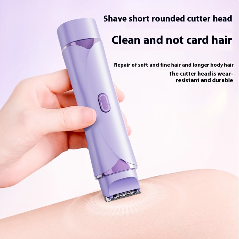2-in-1 Bikini Trimmer and Electric Shaver Set (Designed for Women) Wireless Dual-use Electric Shaver Set, Suitable for Use on the Face, Lips, Underarms, Legs, and Intimate Areas.