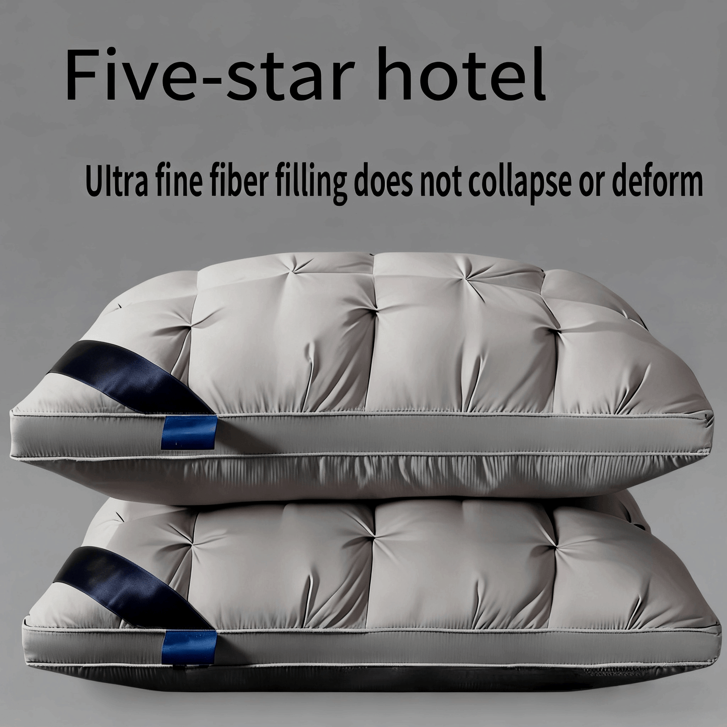 4pcs 3D Luxury Hotel Pillow Set, Neck Support Sleeping Pillows for Comfort & Relaxation, Premium Cover with Zipper Closure, 45*68cm
