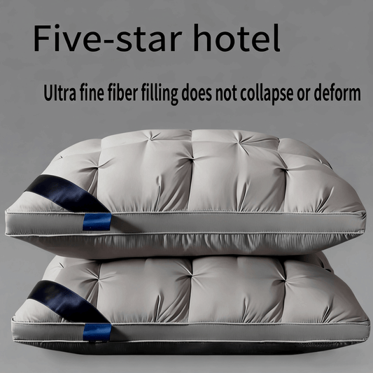 4pcs 3D Luxury Hotel Pillow Set, Neck Support Sleeping Pillows for Comfort & Relaxation, Premium Cover with Zipper Closure, 45*68cm