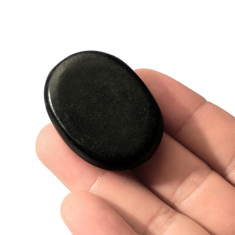 10 PCS Set Hot Compress, Energy Natural Volcanic Stones, Hot Stone Massage, Head, Body, Feet Massage, Pain Relief Fungus Callus Heels Removal Fingers Therapy Treatment Beauty Salon Spa, Home Use