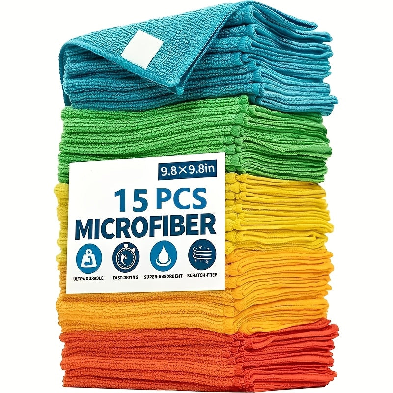 15 PCS Set Multi-Purpose Cleaning Towel Set, Reusable Quick-Drying Towels, Multi-Purpose Water Absorption| Home, Kitchen, Living Room, Bedroom, Bathroom Cars And Furniture Stain Removal Towels