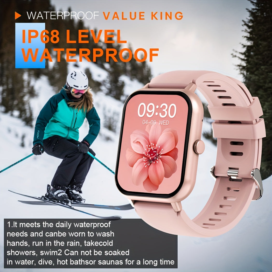 NEW  Smartwatch for Men & Women - 4.65cm Full Touch Screen, Android/for iPhone Compatible, High Quality, 100+ Exercise Modes, Pedometer, Distance, Calories, Stopwatch & Weather Updates, Rechargeable Lithium Battery, Casual De