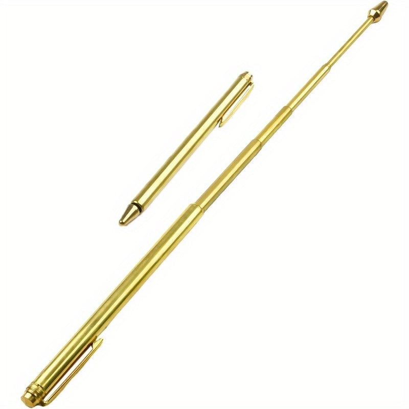 2 PCS Set Copper Dowsing Rod, Divining Rods Upgraded Flexible Rotation Tool, Solid Copper and Brass Dowsing Rods, Detect Golden, Water, Hunting(Golden)