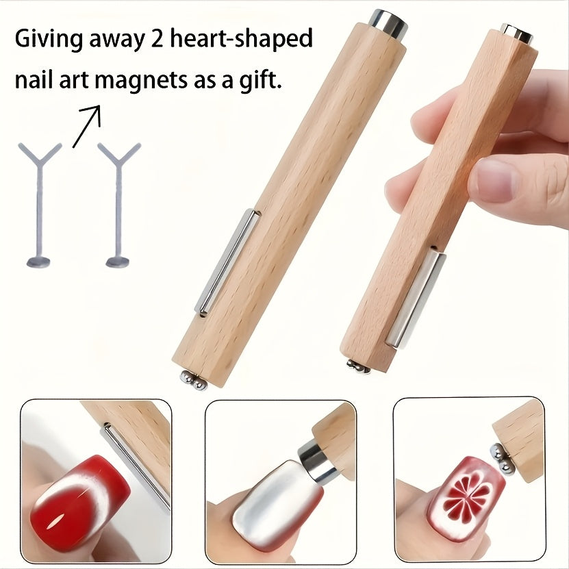 3 PCS Set Nail Art Kit: Cat Eye Magnet Nail Polish, Super Strong Magnetic Nail Tips, Cat Eye Magnet Gel Polish, Magnetic Nail Stick Women Nail Care Accessories