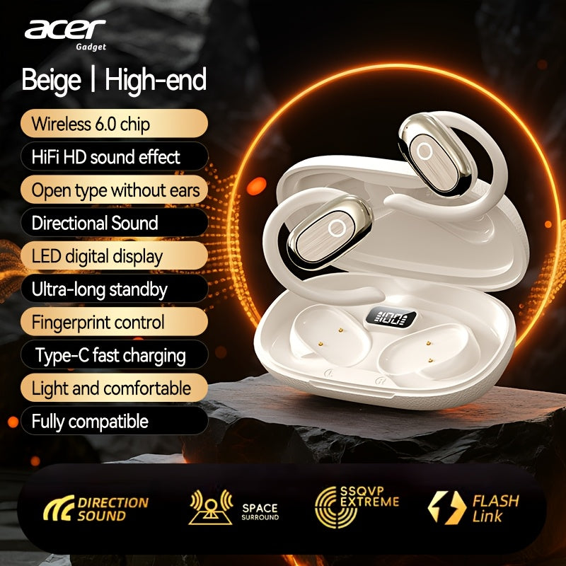 Brand New And Authentic Open-Ear Wireless Headphones Feature an Air Conduction Design That Doesn't Go Inside The Ear, Perfect for Sports, with a Large Battery And Extended Standby Time