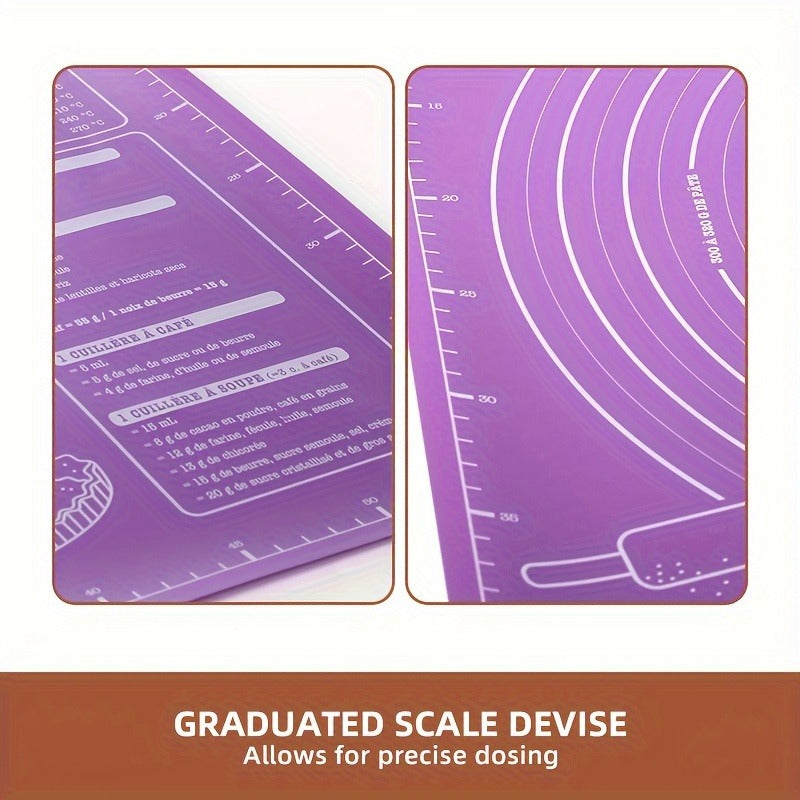 NEW Large Non-Slip Baking Mat with Measurement Marks | Durable Pastry Board Compatible with Cookie Sheets, Ideal for RV Stoves, Outdoor Activities, Christmas, New Year Gifts, Essential for Service