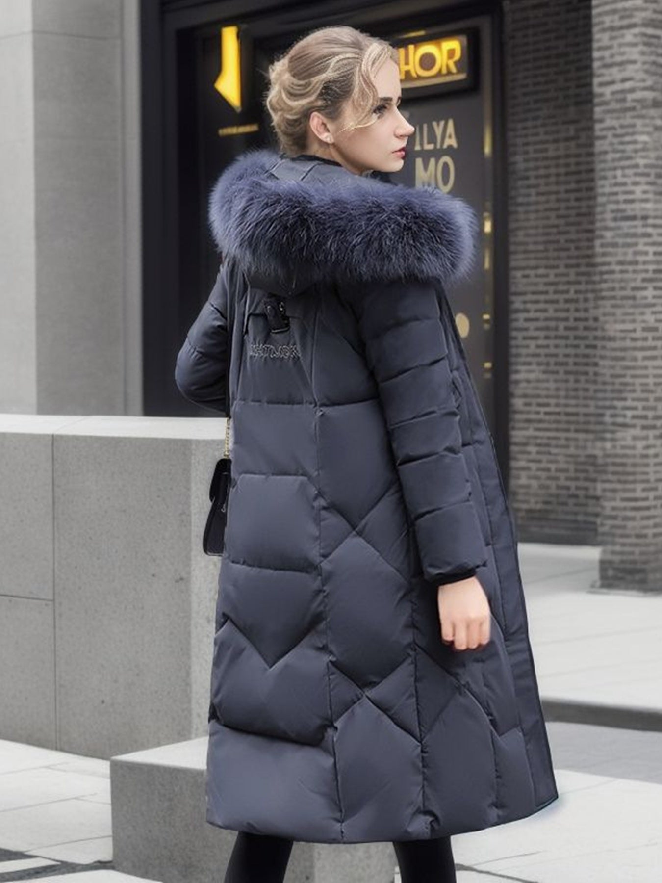 New  5 Colors Women's Heavyweight Longline Parka Coat - Oversized Fit, Hooded, Multi-Button Front, Pockets, Work-Ready Winter Jacket UK Warehouses Supplies